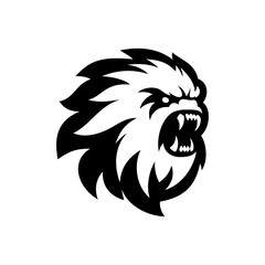 Minimal Beast Head Yeti Logo