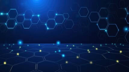 Fototapeta premium Abstract Hexagon Network Background