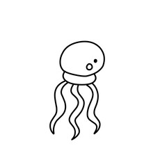 jellyfish doodle icon