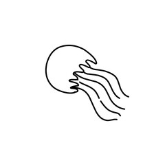 jellyfish doodle icon