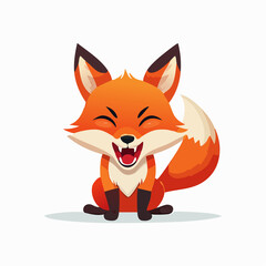 red fox cartoon Angry Red Fox Growling – Vector Character Illustration3