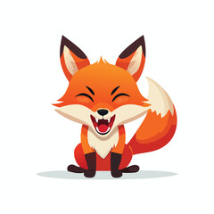 red fox cartoon Angry Red Fox Growling – Vector Character Illustration3
