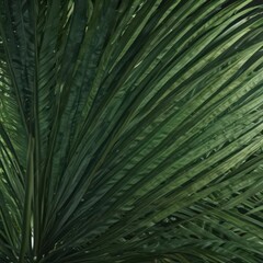 Deep emerald palm leaf, sharp detail, tropical feel ,  vibrant,  design