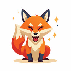 red fox cartoon Angry Red Fox Growling – Vector Character Illustration4