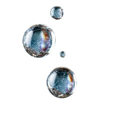 Front arch of shimmering droplets conveying purity