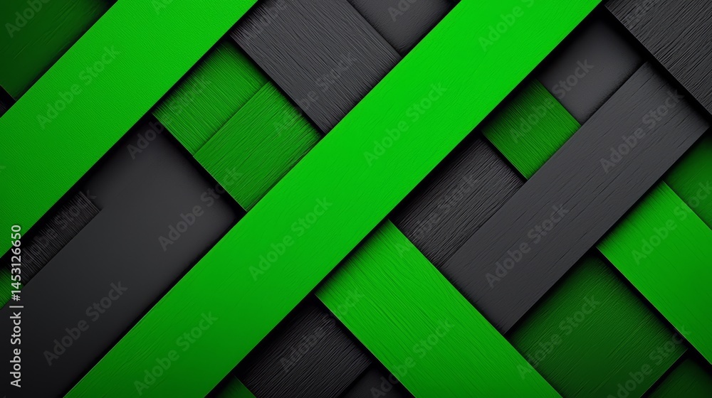 Aufkleber green and black striped background with a black and green square in the middle. the background is ma