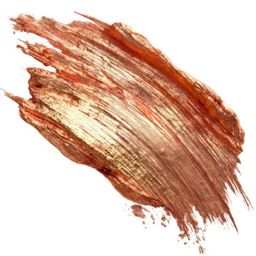 Luxurious copper brushstroke PNG adds metallic elegance to designs