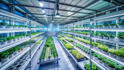 Aerial View: Bioengineered Plants in a Modern Laboratory - Food Improvement Research