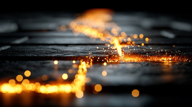 Futuristic digital grid with glowing nodes represents smart building connectivity, symbolizing advanced infrastructure, data integration, and intelligent urban development.

