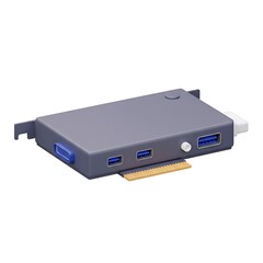 PCIe expansion card with USB ports