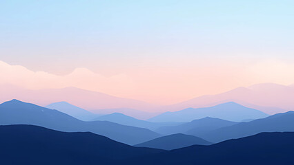 Fototapeta premium Minimalist Mountain Silhouette Frame