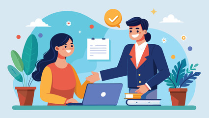 Business meeting between two professional women negotiating a deal in a bright, modern office setting during daylight hours