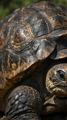 Obraz premium Close-Up of Galápagos Tortoise’s Face
