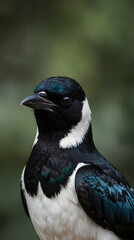 Fototapeta premium Isolated Magpie with Elegant Plumage