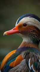 Obraz premium Isolated Mandarin Duck in Natural Tone