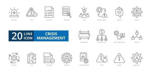 Crisis Management icon set