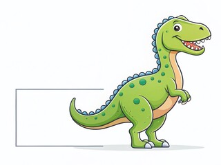 Naklejka premium Dinosaur Coloring Page Outline: Prehistoric Creature Illustration for Kids