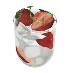 Strawberry Aid Fruit Juice Vector Design / 딸기 에이드 과일 주스 벡터 디자인