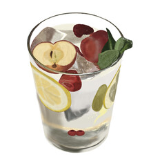 Apple Aid Fruit Juice Vector Design / 사과 에이드 과일 주스 벡터 디자인