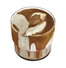 Ice cream coffee Einspanner coffee vector design