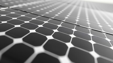 Naklejka premium Closeup view of modern solar panel technology sustainable energy sun eco grid power clean cells light