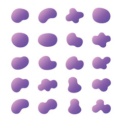 Vector Organic Blobs Gradient Icon Set