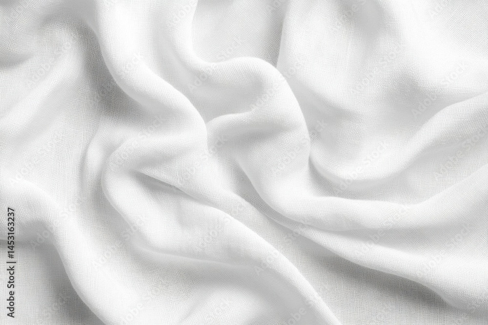 Poster white fabric texture shimmers with light and shadow create a soothing visual