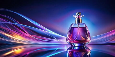 Elegant Perfume Bottle Long Exposure Photography - Luxury Fragrance Still Life