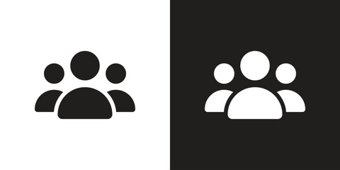 Vector User Group Icon Black And White
