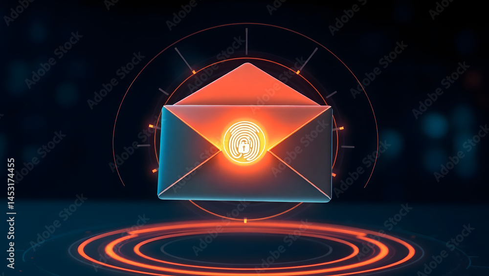 Poster secure digital envelope cyber security and data protection