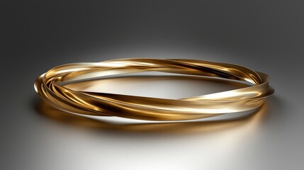 Naklejka premium Abstract Golden Ring: A Study in Elegance and Form