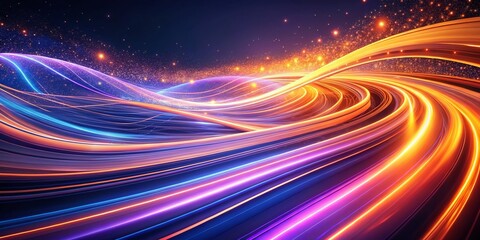 Fototapeta premium Loopable Light Trails Abstract Background Animation - Long Exposure Photography