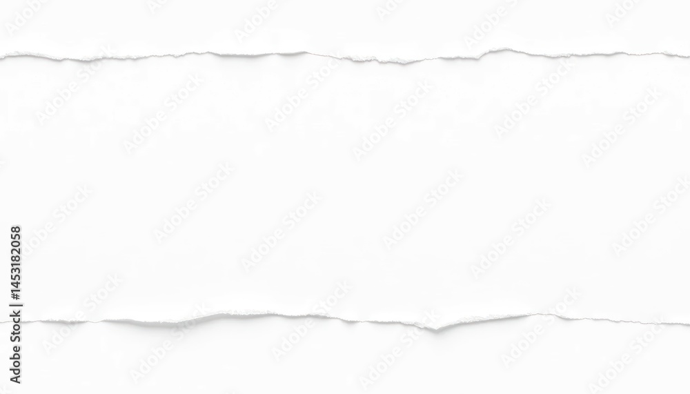 Aufkleber torn edges white paper background texture with copy space in center