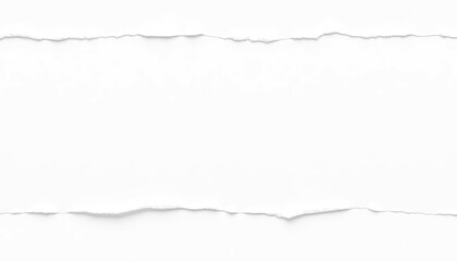 Torn edges white paper background texture with copy space in center