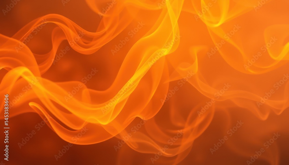 Poster abstract orange waves background with fluidity and dynamic movement