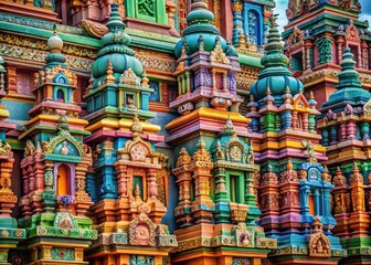 Naklejka premium Macro Photography of Sacred Symbols: 12 Jyotirlinga Temples in India