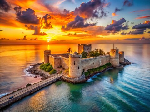 Majestic Kiz Kalesi: Maiden's Castle at Sunset, Mersin, Turkey