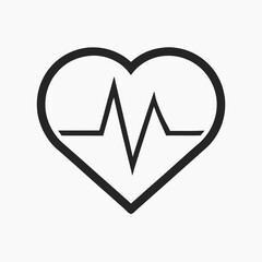 heart and heartbeat symbol