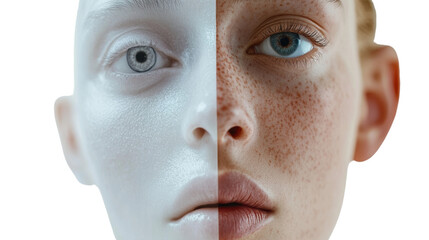 Fototapeta premium Diverse faces showcasing human characteristics.