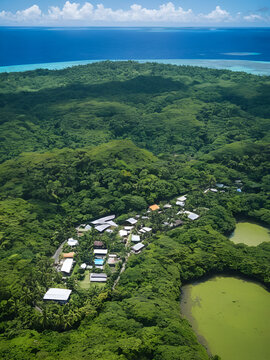 Colonia city in Yap state, Micronesia.
