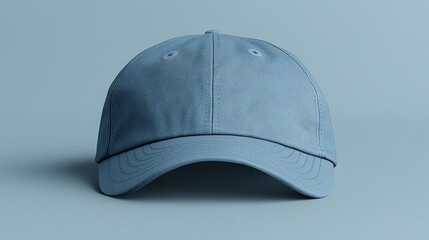 Plain light-blue baseball cap, front view