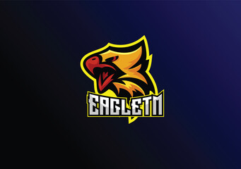 illustration eagle angry esport logo for team squad