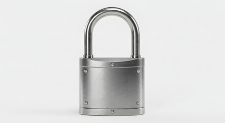 Fototapeta premium Secure metal padlock protection security device safety lock mechanism for home and business use