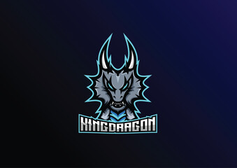 illustration dragon esport logo for team squad