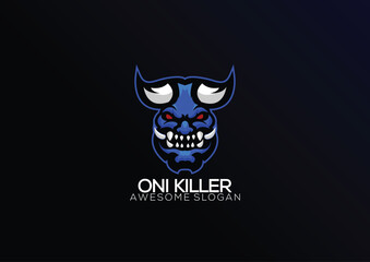 illustration oni esport logo for team squad