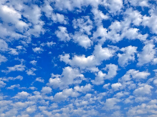 blue sky with white clouds in sunny afternoon