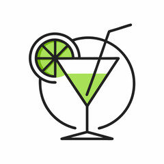 cocktail with lime