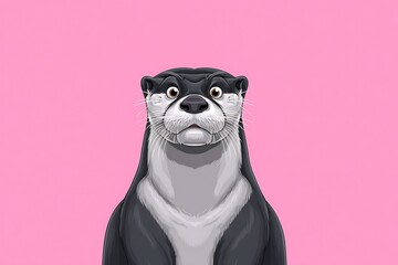 Curious Otter Portrait: A Playful Look at Wildlife