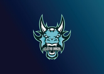 Fototapeta premium illustration dragon esport logo for team squad
