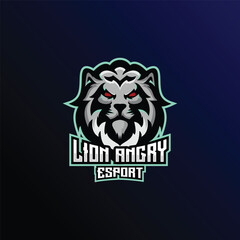 illustration lion esport logo for team squad